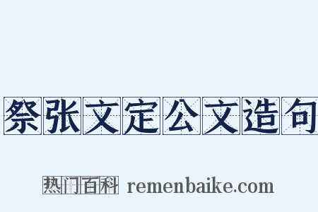 祭张文定公文造句是什么意思的图片